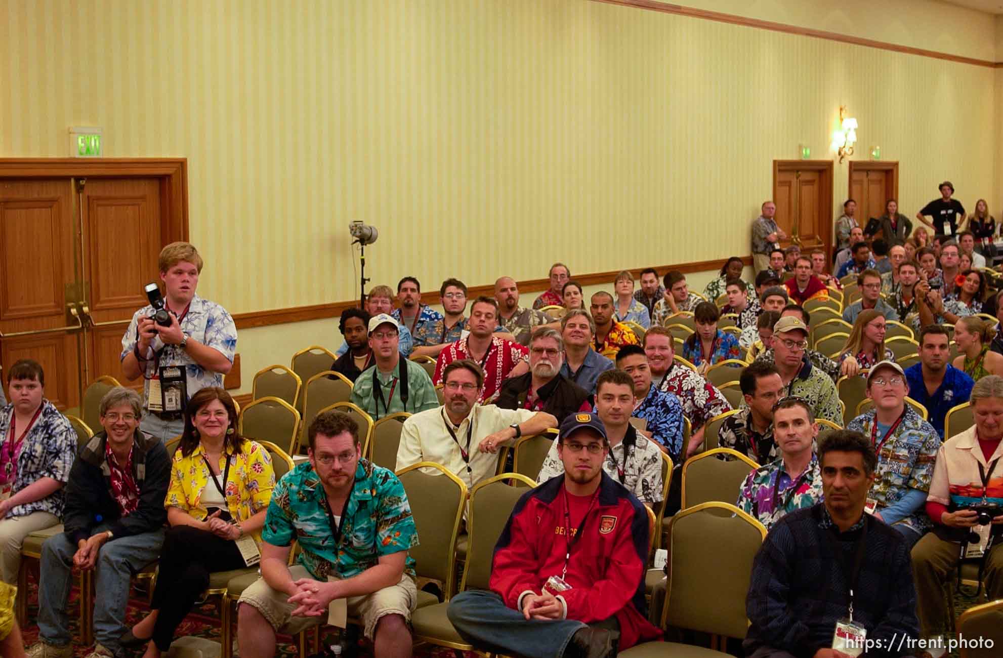 crowd shots. Sportsshooter luau and workshop.