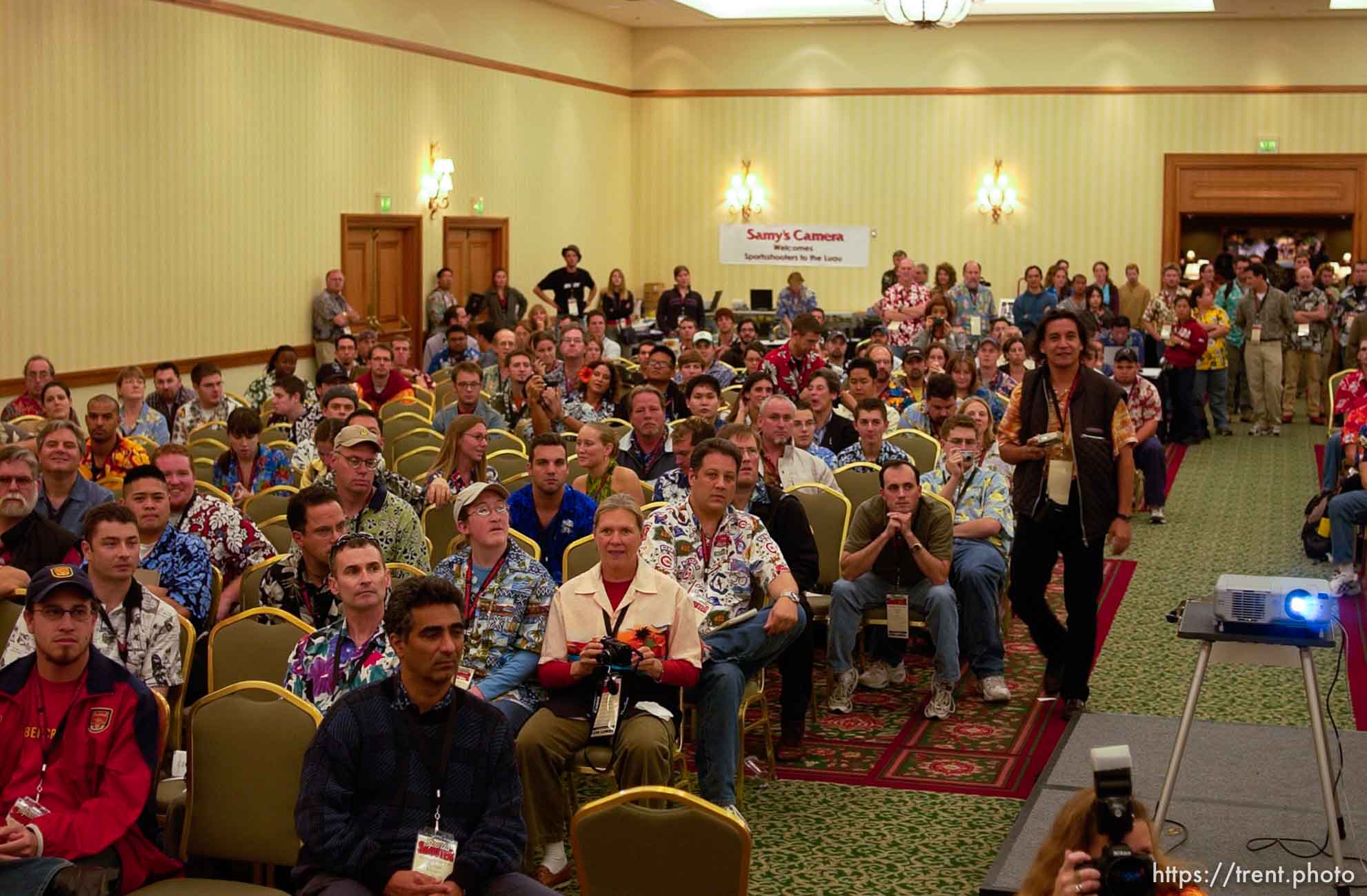 crowd shots. Sportsshooter luau and workshop.