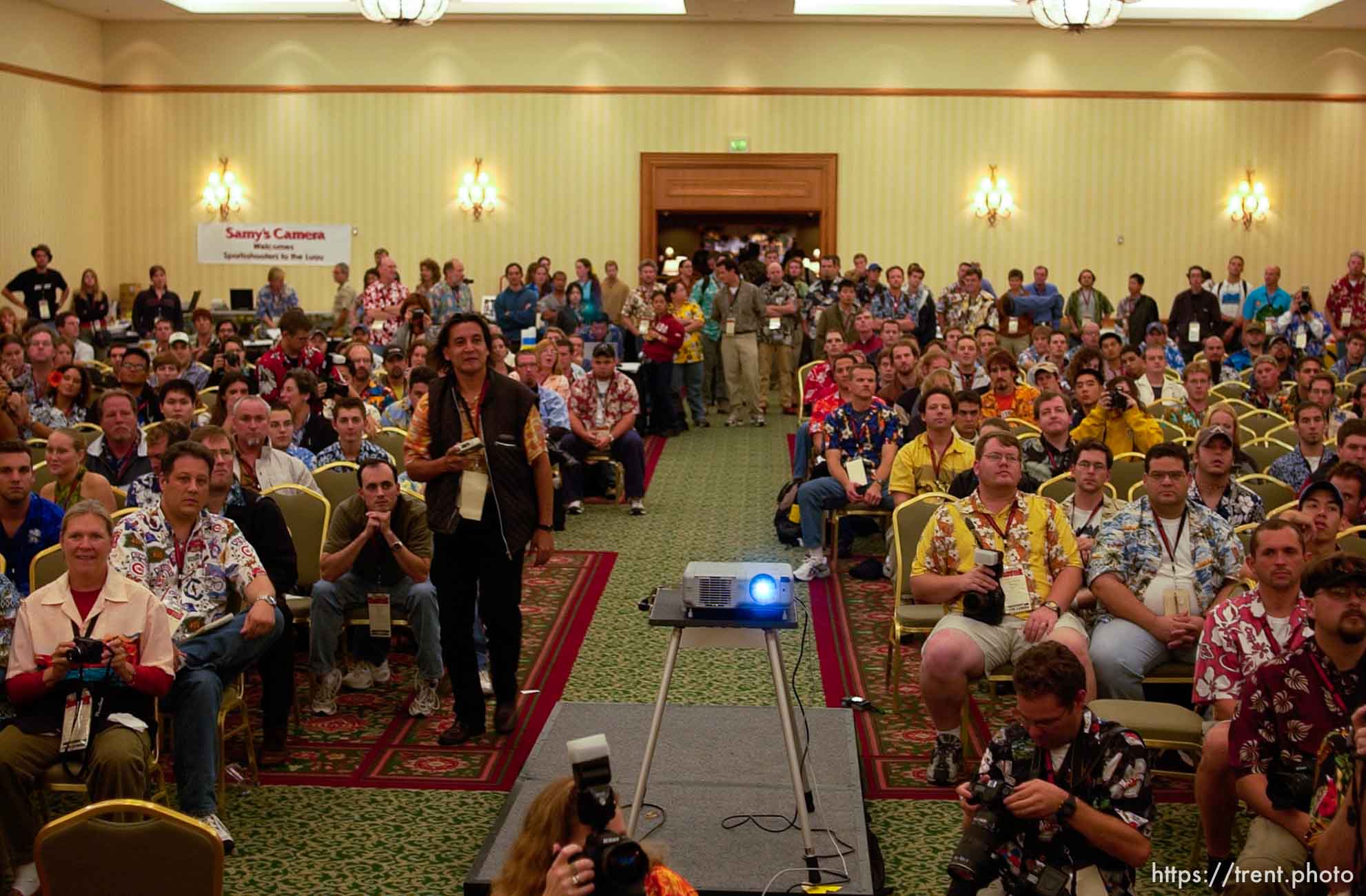 crowd shots. Sportsshooter luau and workshop.