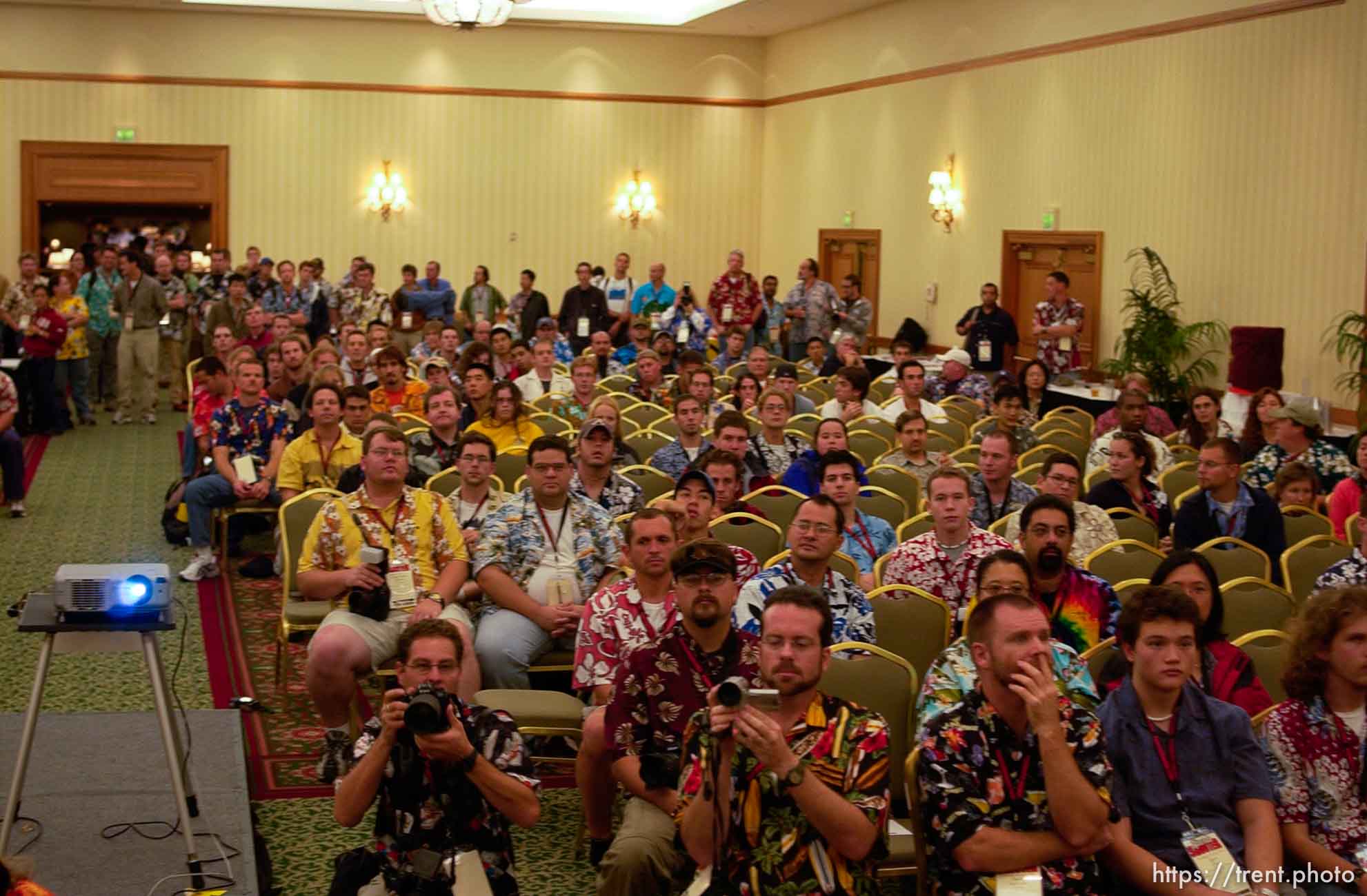 crowd shots. Sportsshooter luau and workshop.