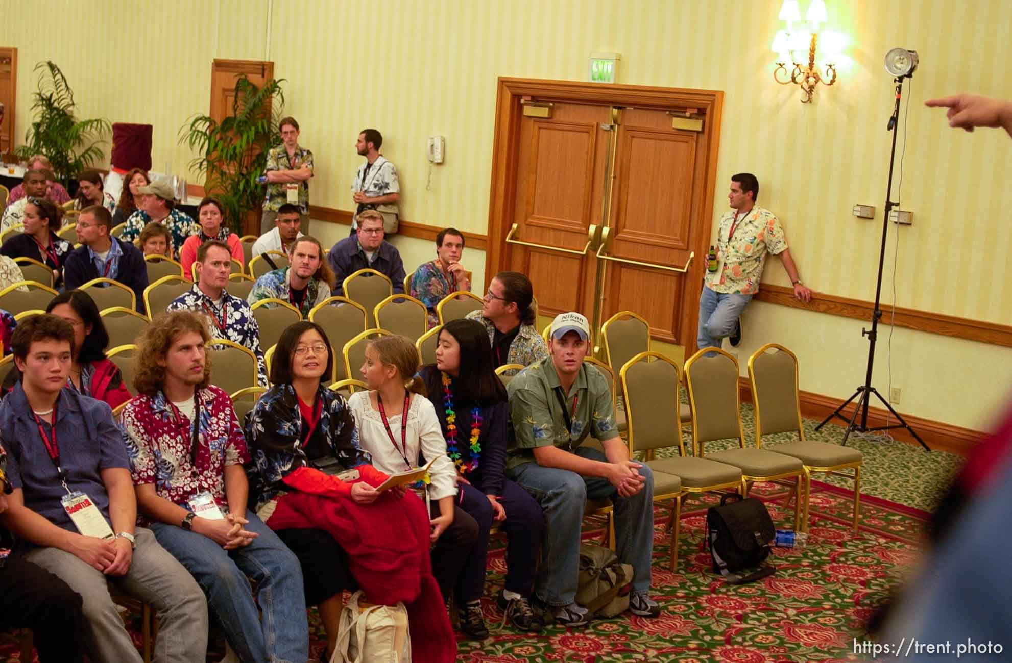 crowd shots. Sportsshooter luau and workshop.