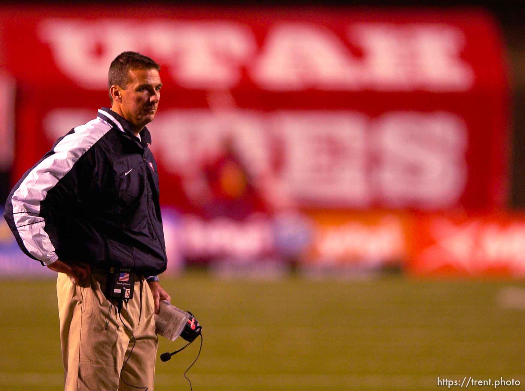 coach urban meyer. Salt Lake City - Utah defeats Wyoming 47-17. Utah vs. Wyoming college football Saturday night at Rice-Eccles Stadium.