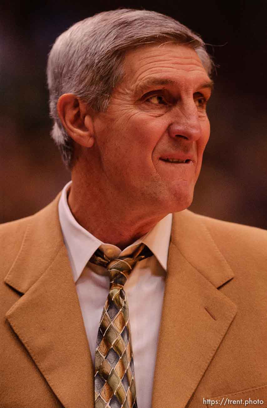 coach jerry sloan. Salt Lake City - Utah Jazz vs. the Milkwaukee Bucks Friday night at the Delta Center.