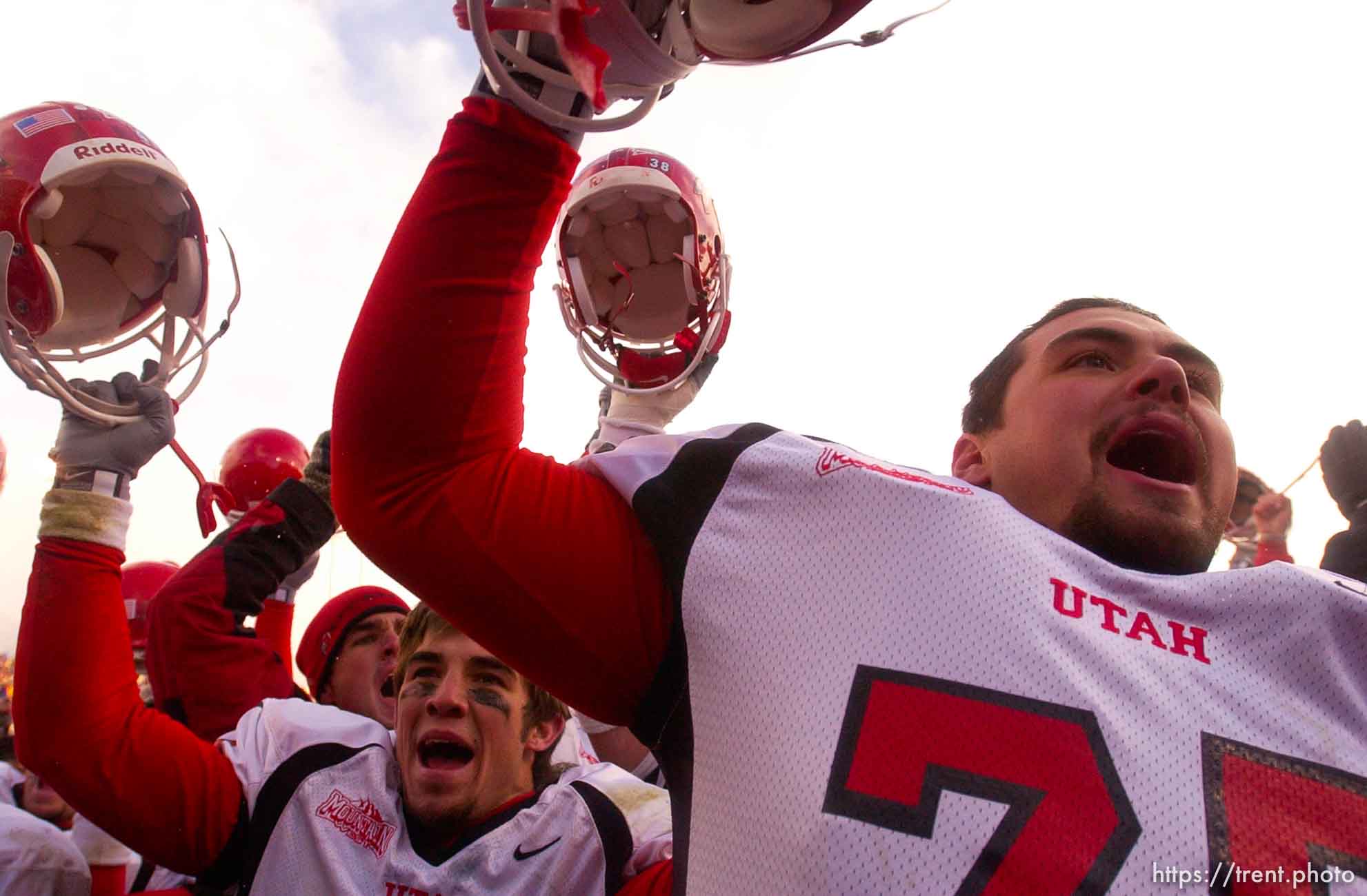 utes celebrate. Provo - Utah beats BYU 3-0. BYU vs. Utah football Saturday at LaVell Edwards Stadium.