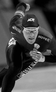 Kearns - US skater Casey Fitzrandolph placed 10th in the Mens 500m World Cup Speed Skating Friday night at the Utah Olympic Oval, Kearns.
; 12/12/2003