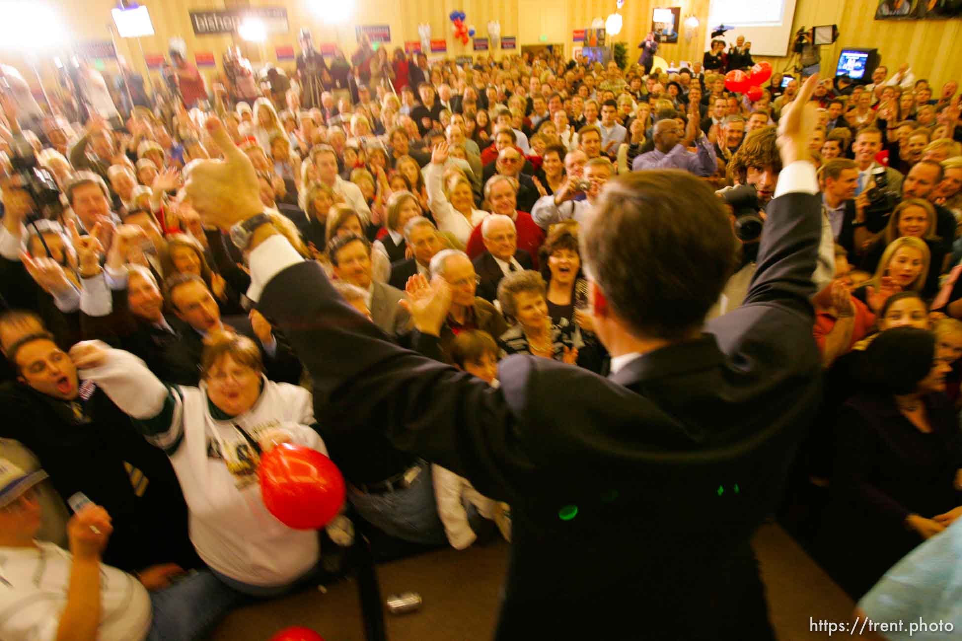 Jon Huntsman Jr., makes his acceptance speech for Utah Governor at Salt Lake City's Hilton Hotel.