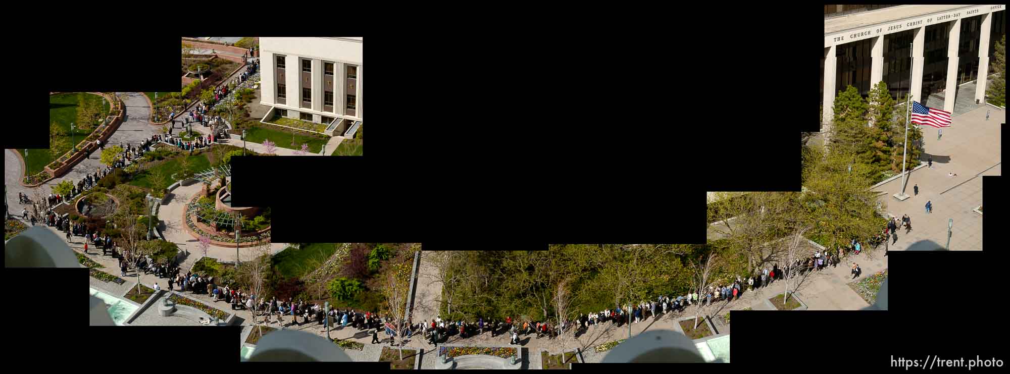 The line for the viewing of Marjorie Hinckley, wife of LDS President Gordon B. Hinckley.