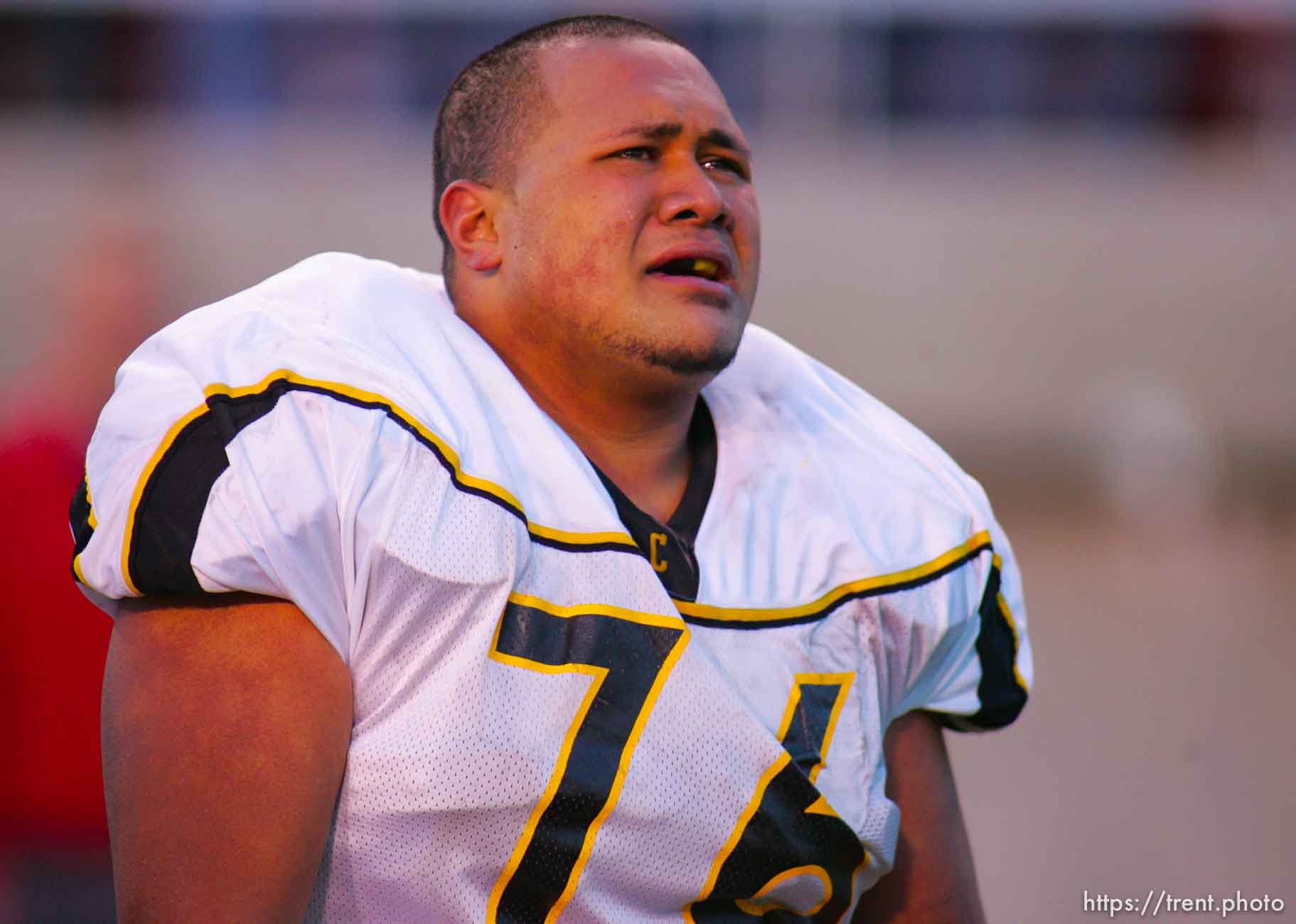 losing player crying. Cottonwood vs. Davis high school football, 5A state championship game. 11.19.2004