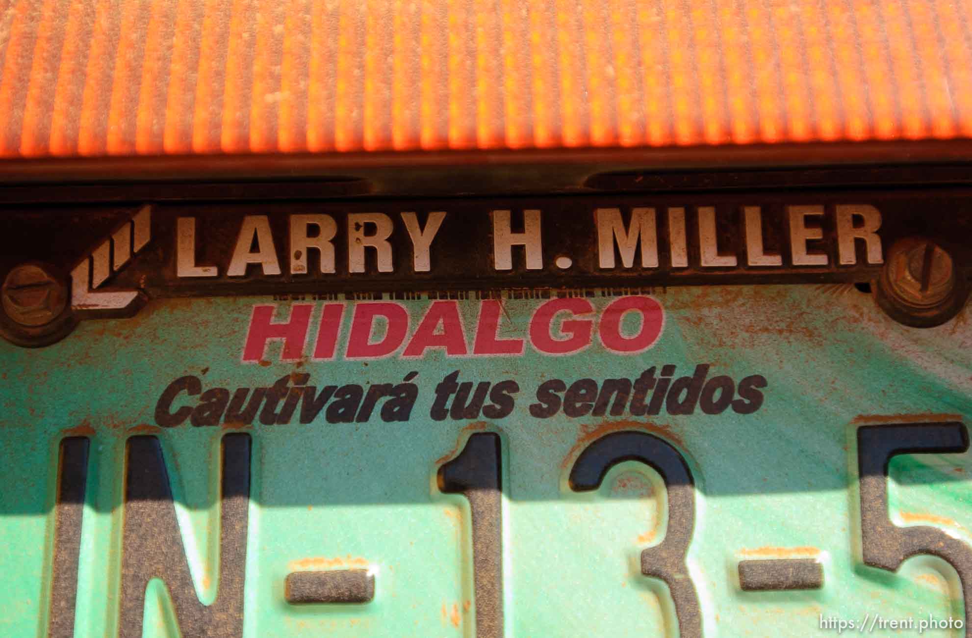 larry miller license plate frame on car; 12.02.2004