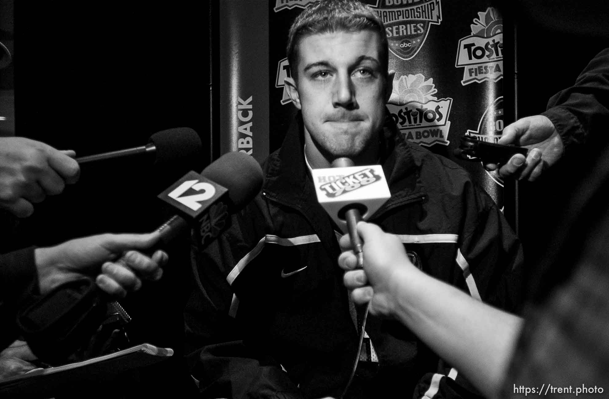 Utah QB Alex Smith, press conference, fiesta bowl.