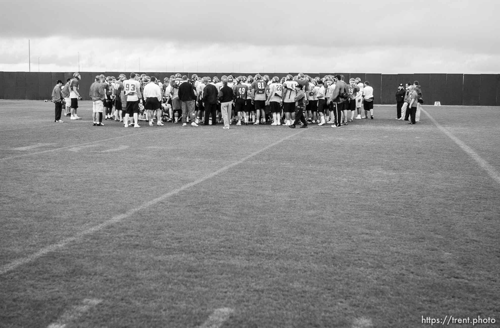 Utah football practice Wednesday afternoon, Scottsdale Community College.