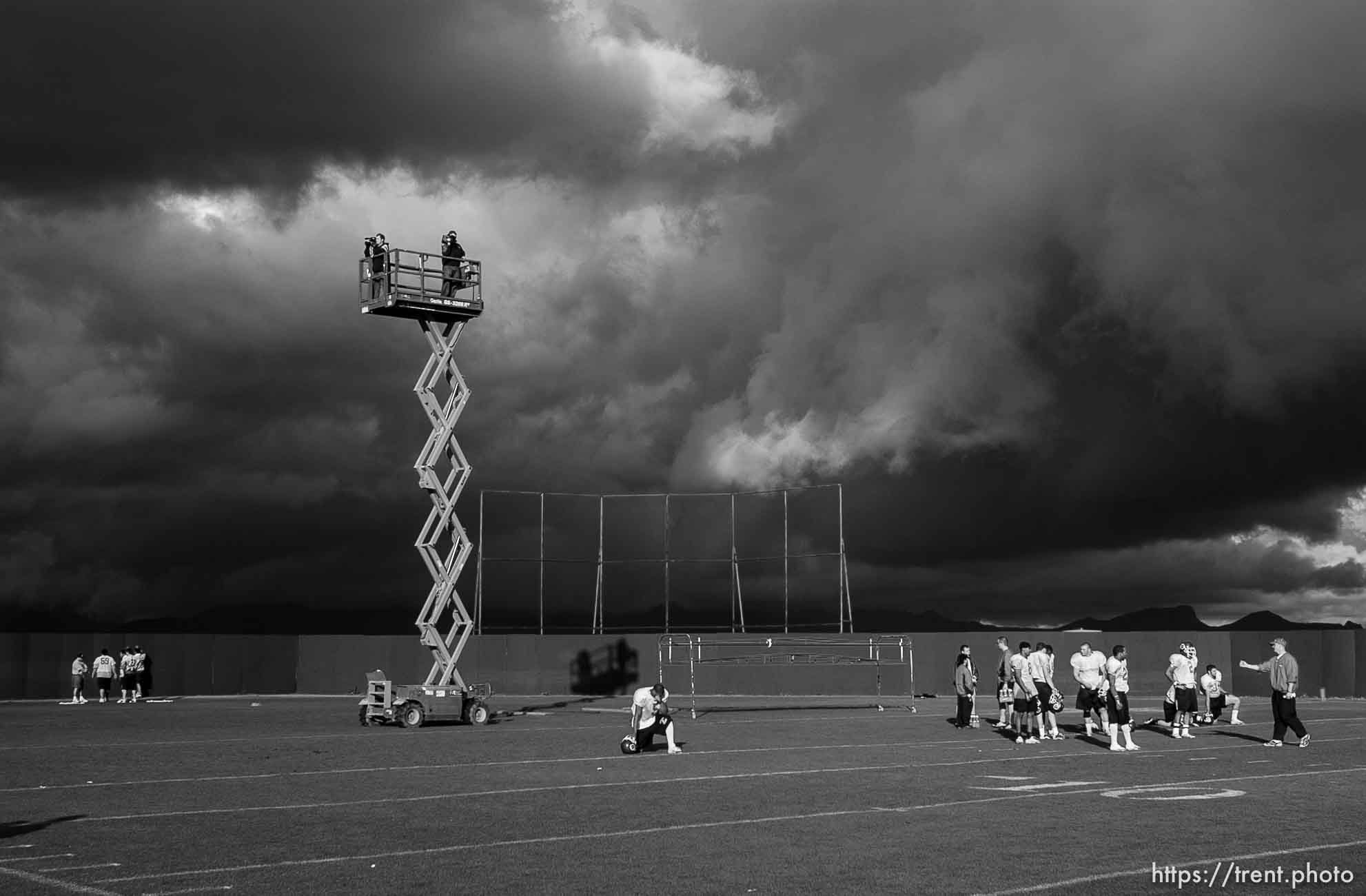 Utah football practice Wednesday afternoon, Scottsdale Community College.