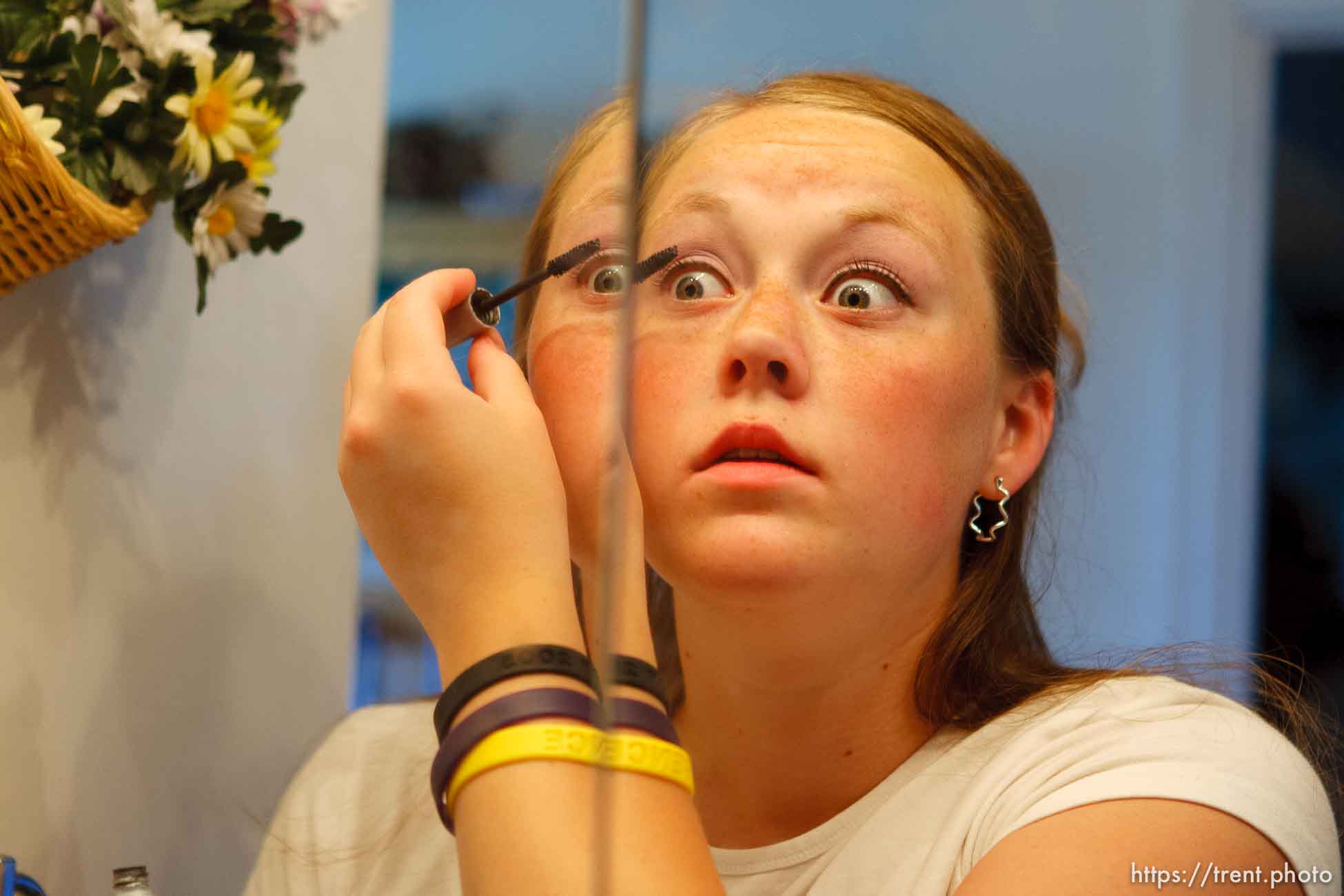 East Carbon High School valedictorian Amanda Hepworth gets ready for graduation at East Carbon High School.