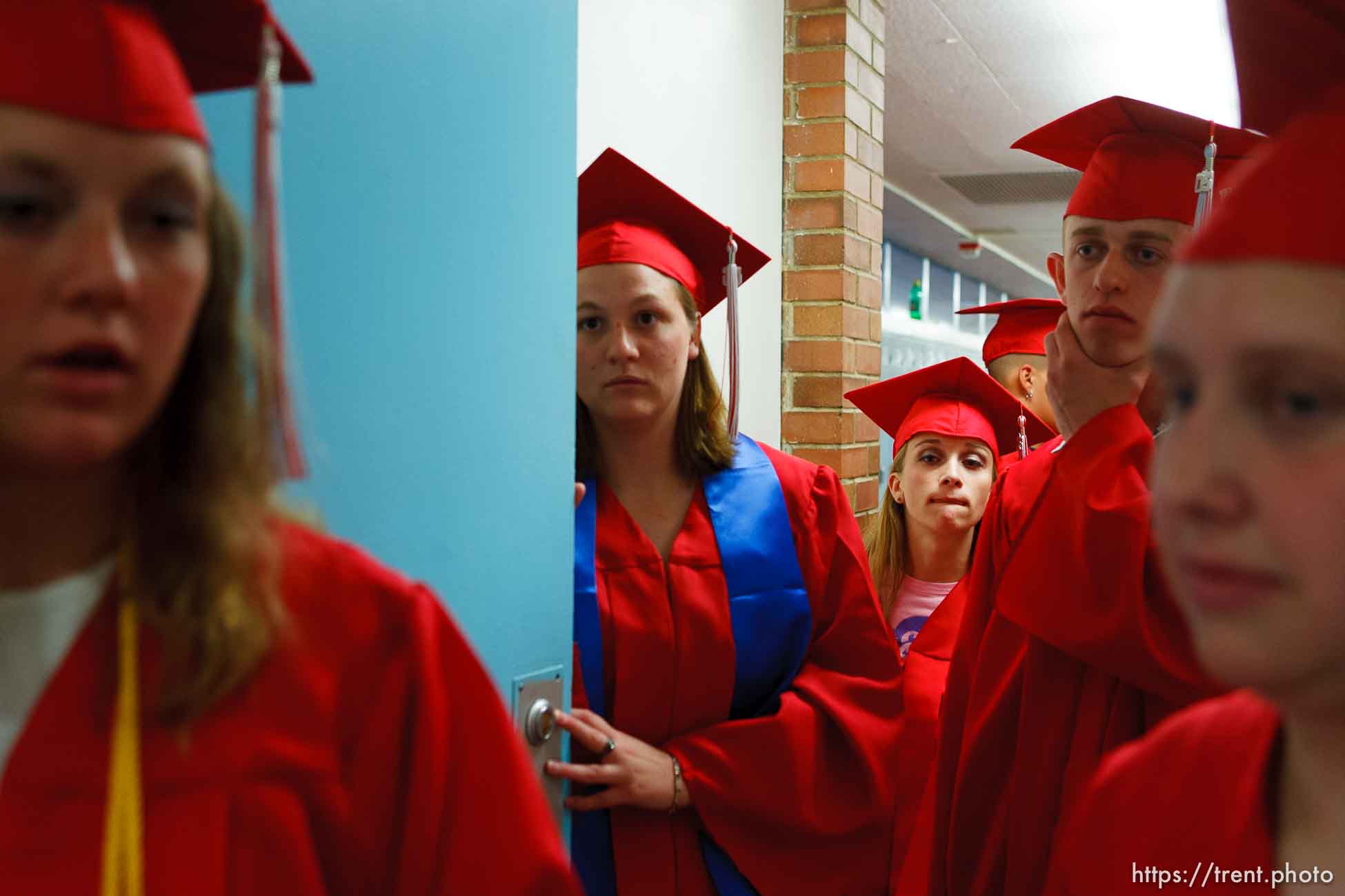 Graduation at East Carbon High School. The final class to graduate before the school was closed and students were transfered to the high school in Price, Utah.; 5.26.2005