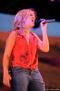 Mandy Moore. Stadium of Fire, Saturday night at LaVell Edwards Stadium, Provo.