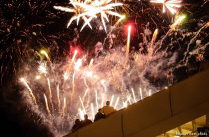 fireworks. Stadium of Fire, Saturday night at LaVell Edwards Stadium, Provo.