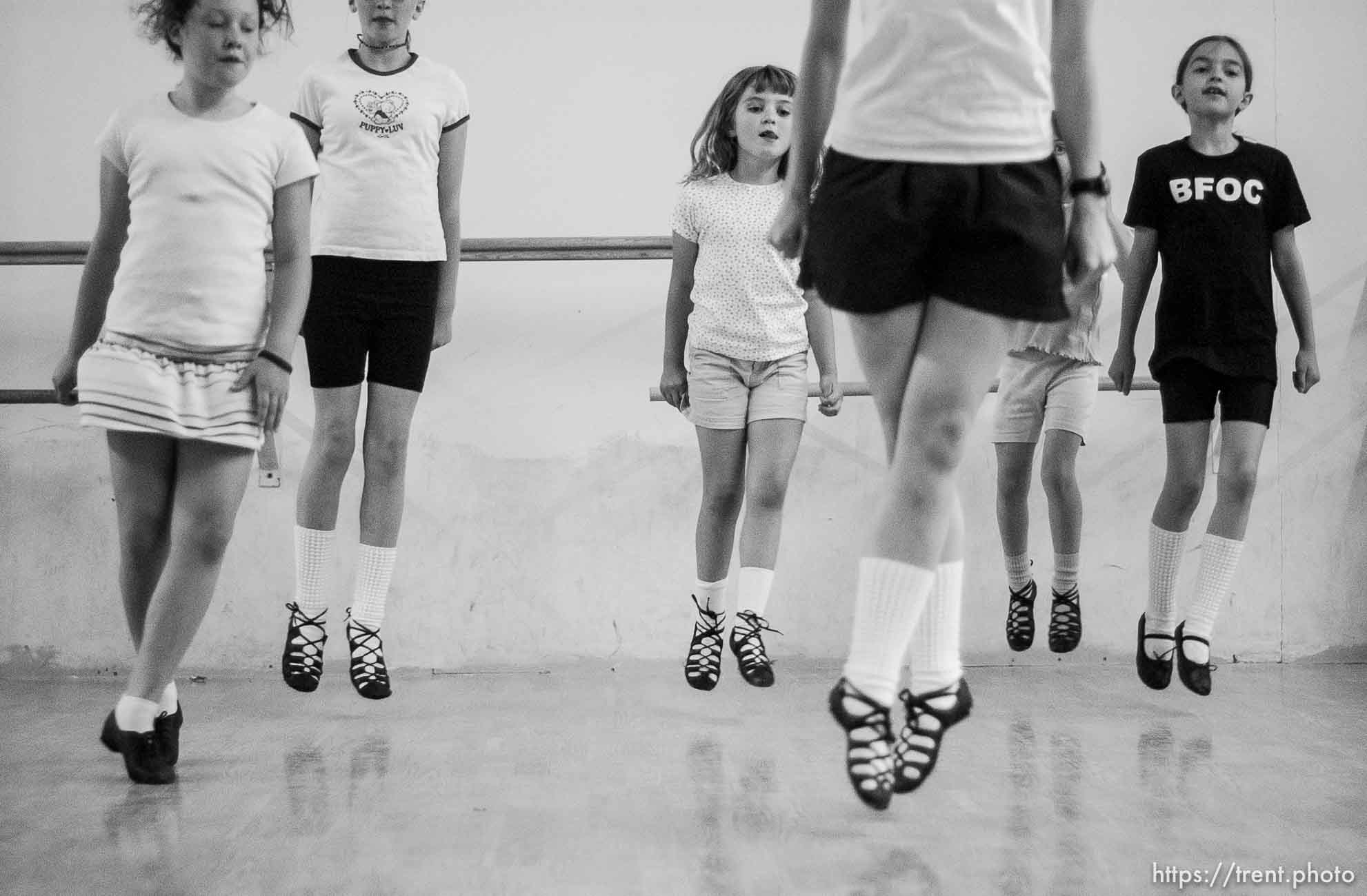 Dance class at the Fearon O'Connor School of Irish Dance, Sandy.