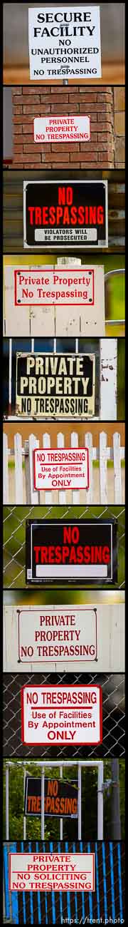 no trespassing private property signs in polygamous Colorado City