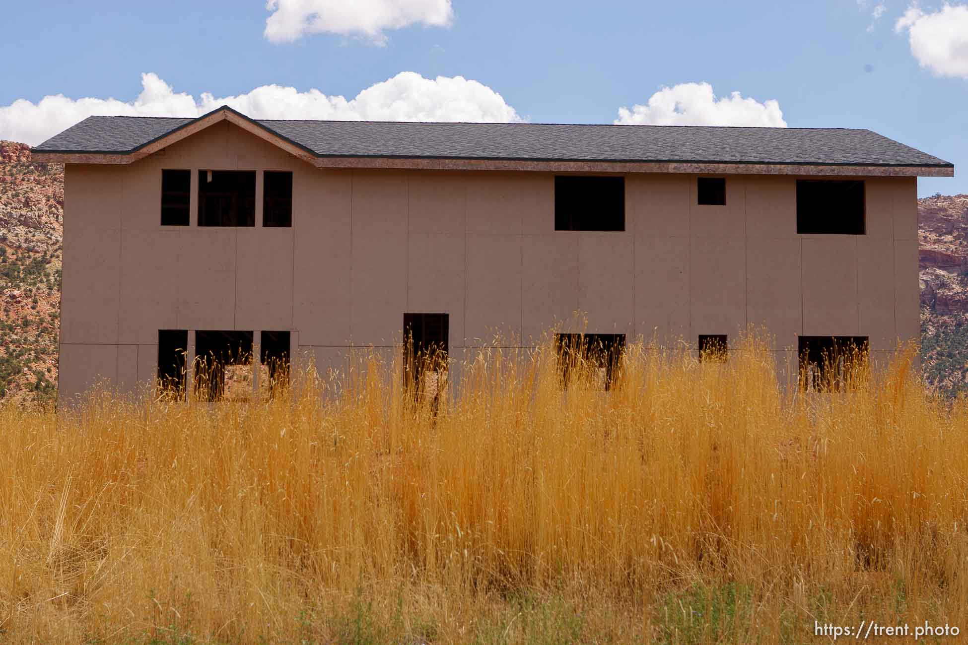 home under construction. Hildale, Colorado City.