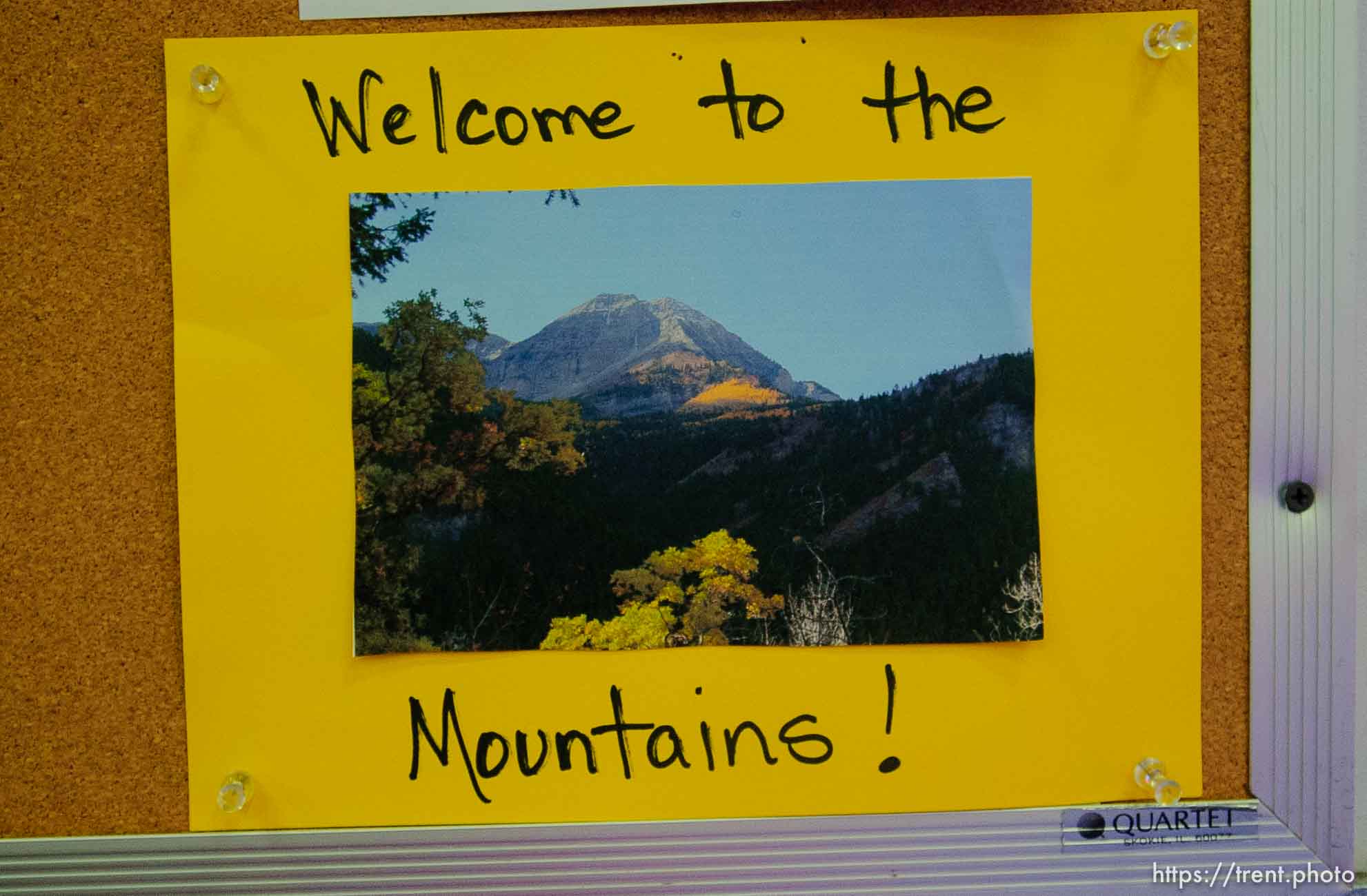 welcome to the mountains sign at Camp Williams, where people who were evacuated from the hurricane Katrina disaster in New Orleans, are making a go of it.