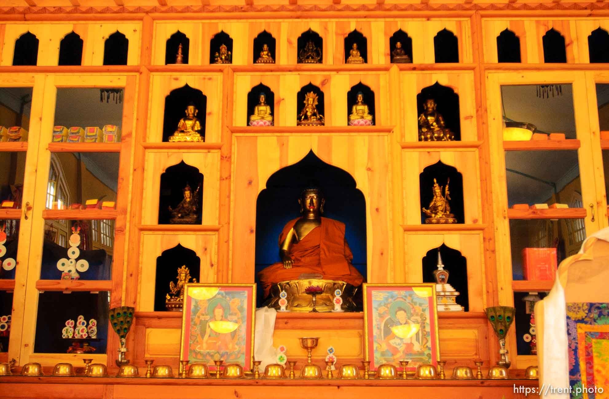 Lama Thupten and Jean Gardner at Salt Lake City's Urgyen Samten Ling Gonpa Tibetan Buddhist Temple.