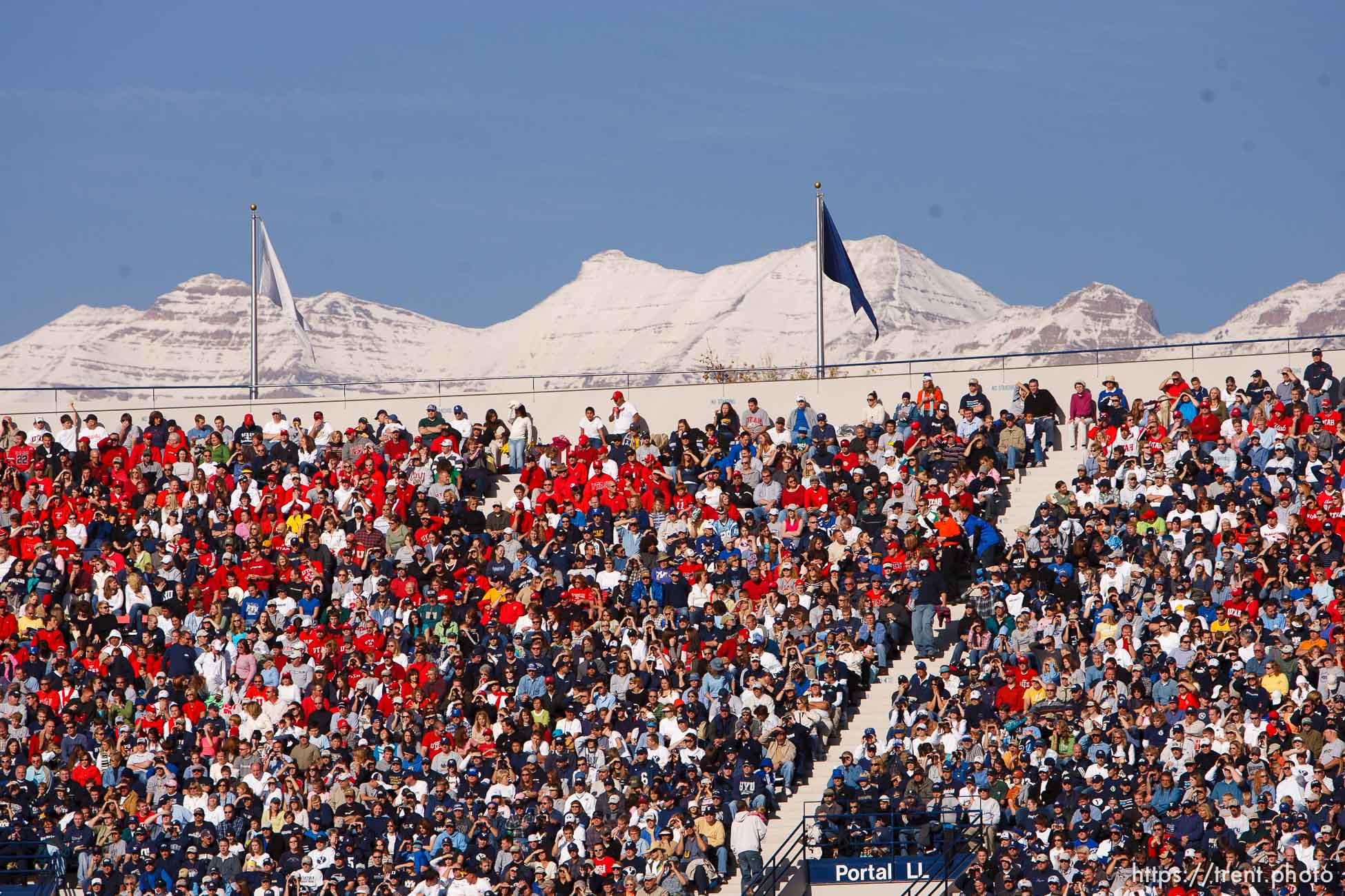 fans. BYU vs. Utah college football Saturday in Provo. Utah wins in overtime; 11.19.2005