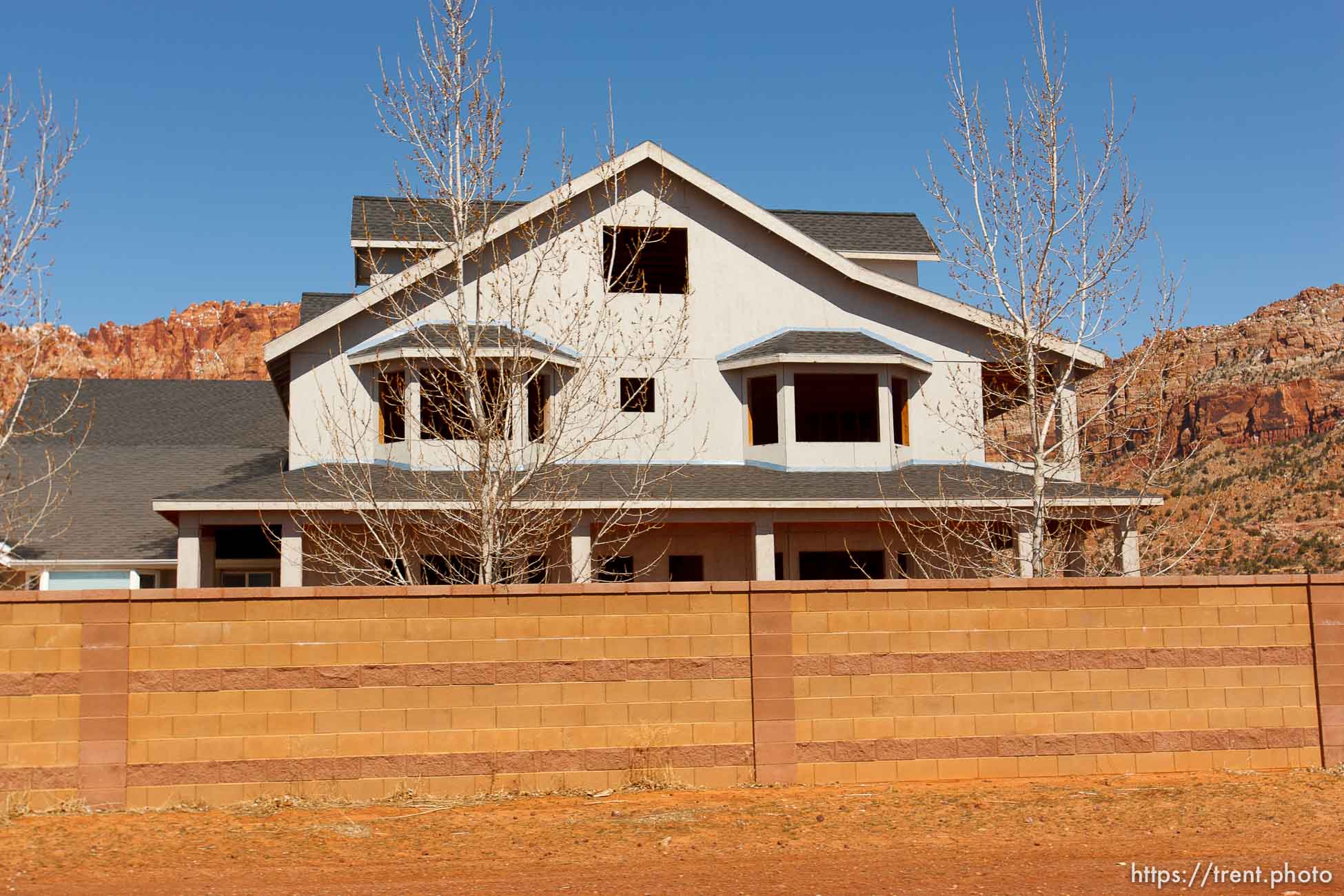 homes behind walls