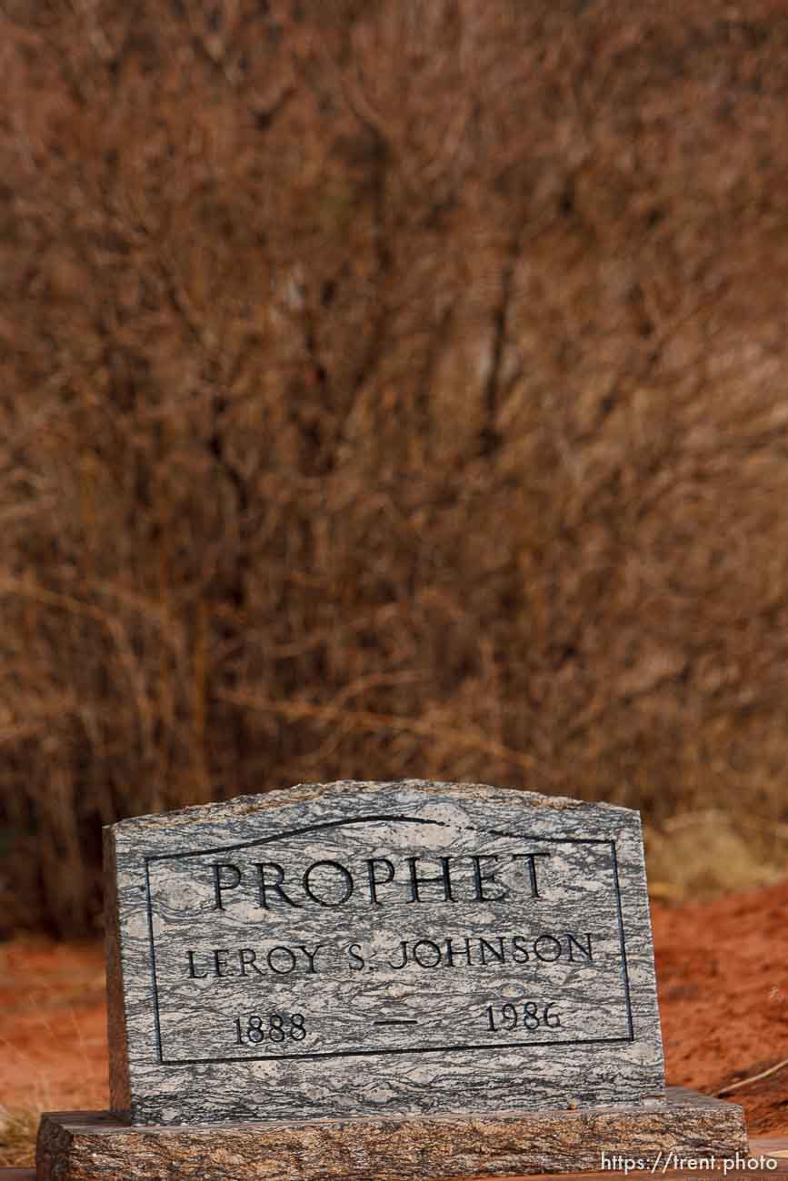 grave of prophet leroy johnson in the city cemetery