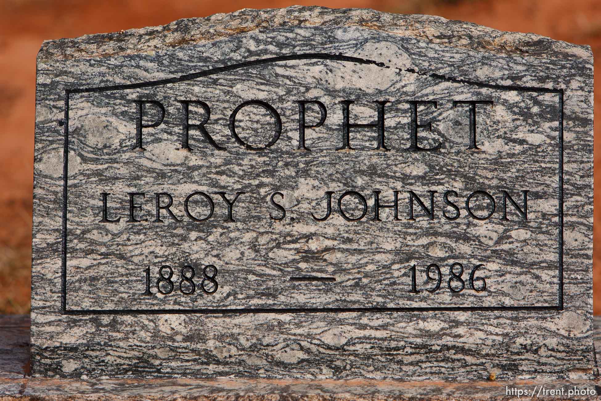 grave of prophet leroy johnson in the city cemetery