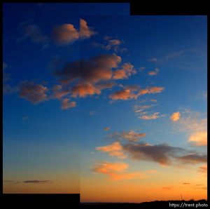sunset. clouds over navajo nation