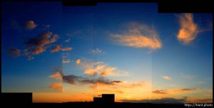 sunset. clouds over navajo nation