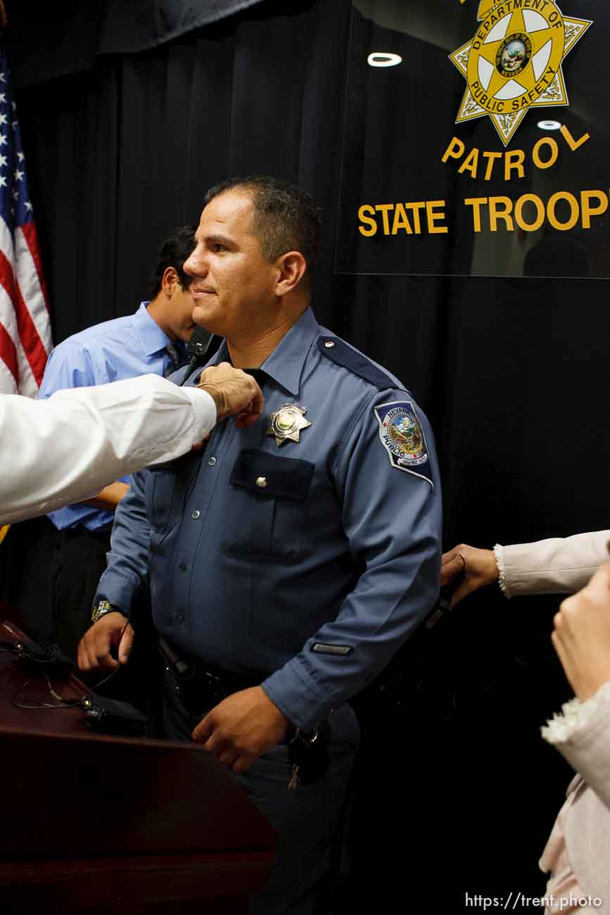 Trooper Eddie Dutchover of the Nevada Public Safety Department (Highway Patrol) tells about his arrest of fugutive FLDS leader Warren Jeffs.; 8.29.2006