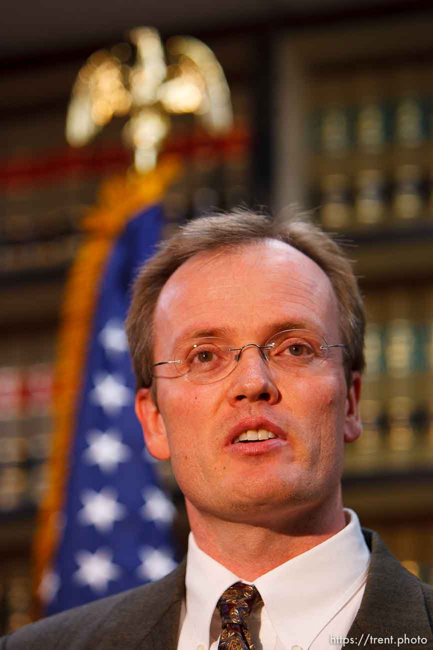 Washington County attorney Brock Belnap, warren jeffs press conference ; 8.31.2006