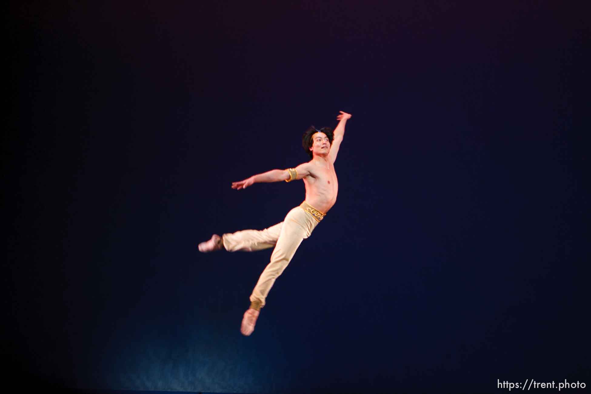 Salt Lake City - Ballet West principal dancer Hua Zhuang performs in a dress rehearsal at the Capitol Theatre.