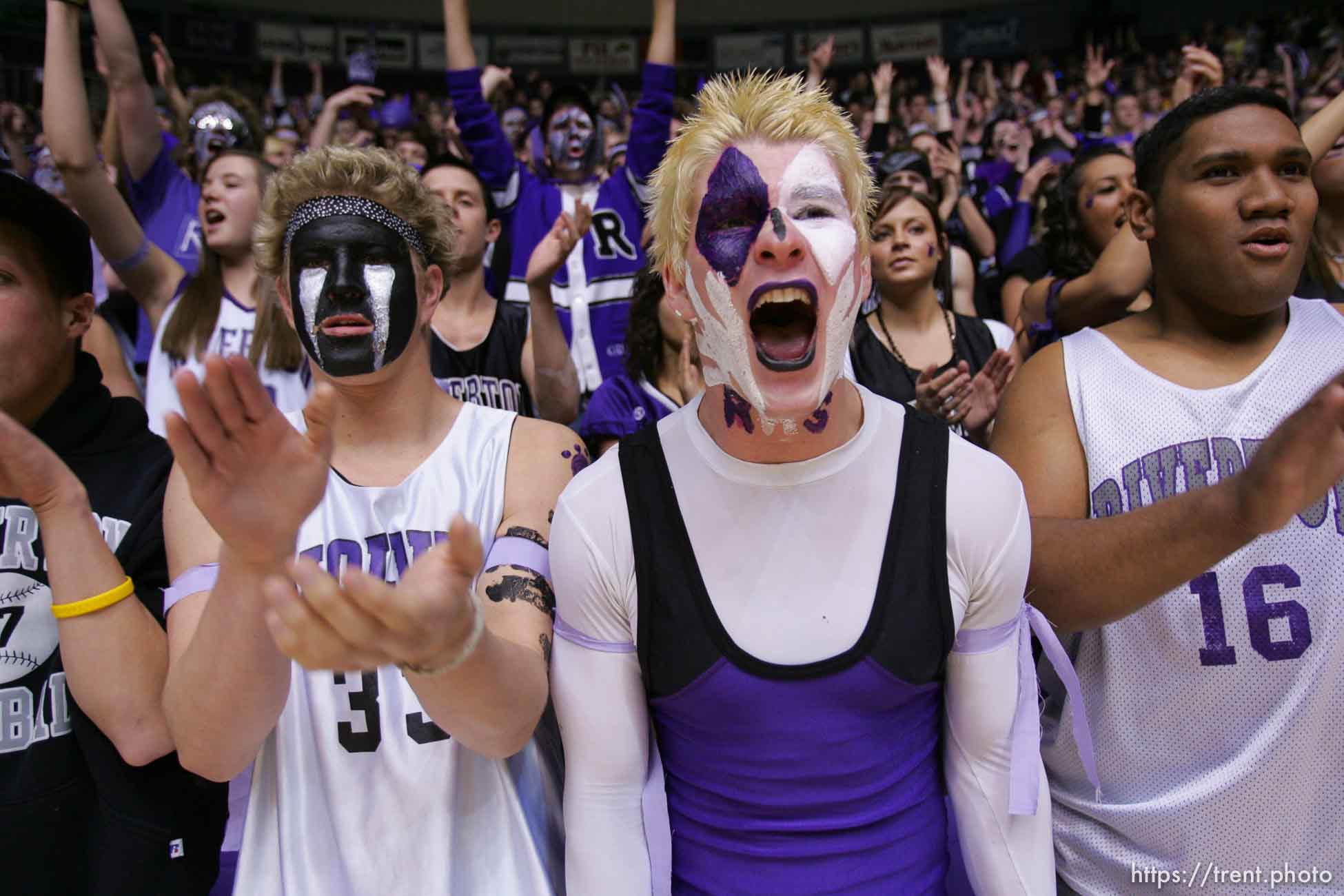 riverton fans. Ogden - Lone Peak vs. Riverton High School boys basketball, 5A State Basketball Championship Game at the Dee Events Center Wednesday.