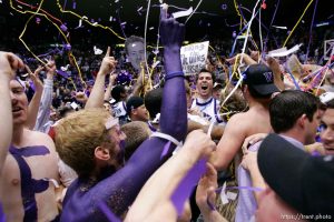 Ogden - fans. Weber State celebrates tournament championship. Weber State vs. Northern Arizona University, Big Sky Conference Championship Game Wednesday night at the Dee Events Center.; 3.07.2007