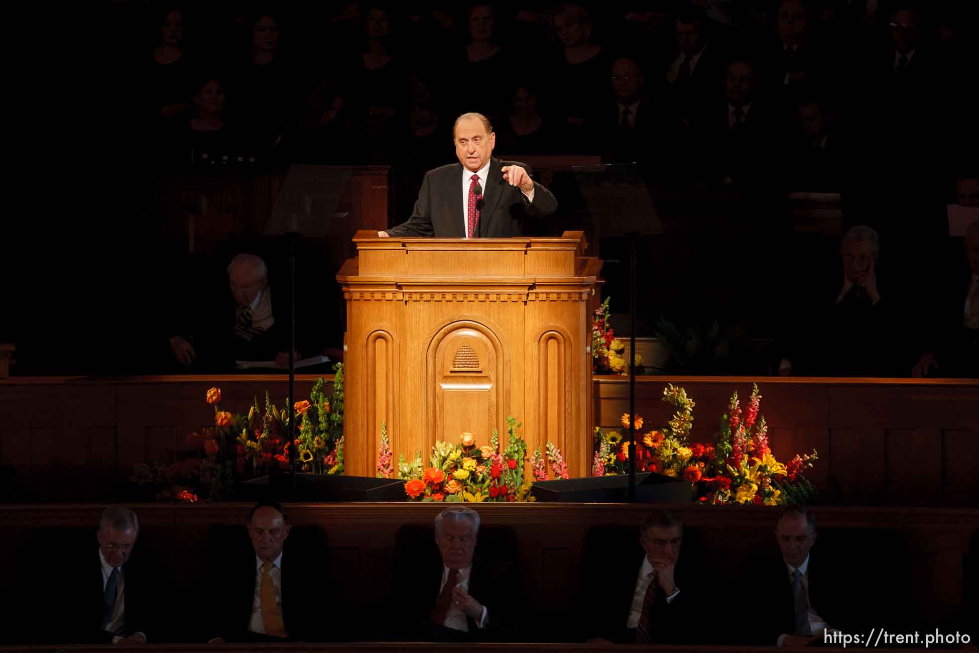 thomas s. monson. LDS General Conference, and re-dedication of the historic tabernacle building after a renovation.