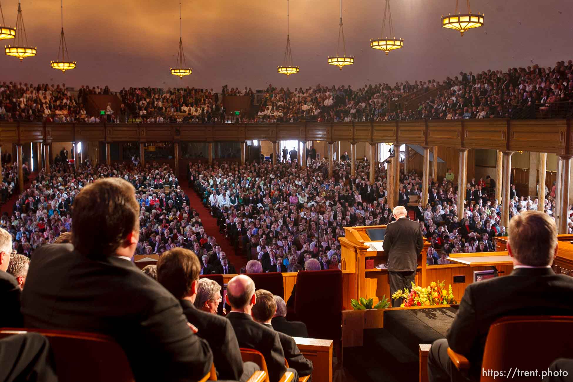 LDS General Conference, and re-dedication of the historic tabernacle building after a renovation.