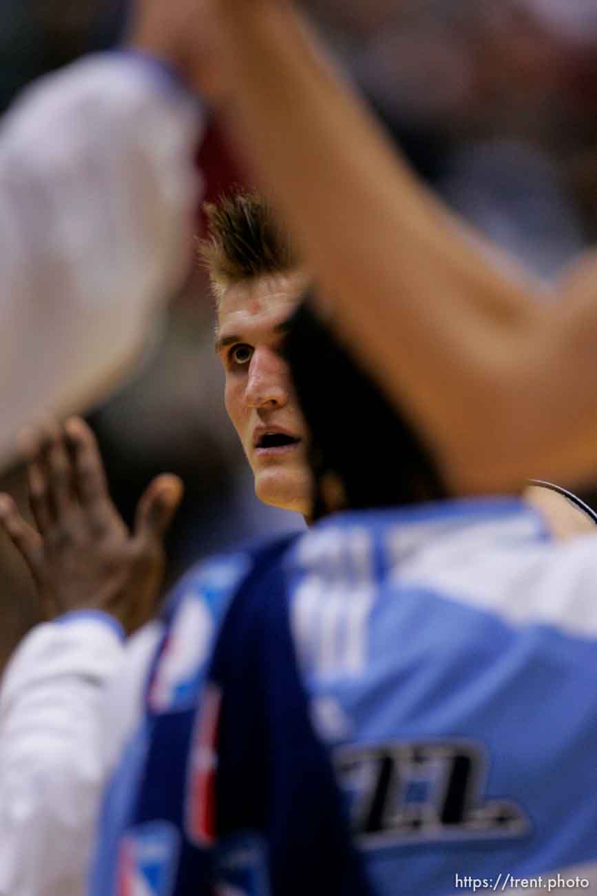 Utah Jazz forward Andrei Kirilenko (47), of Russia, Salt Lake City - Utah Jazz vs. Houston Rockets, game 6, NBA playoffs first round.