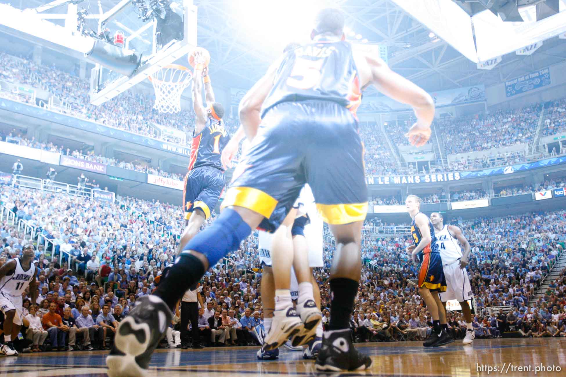 Salt Lake City - Utah Jazz vs. Golden State Warriors, NBA Playoff basketball, Game 5, at EnergySolutions Arena.