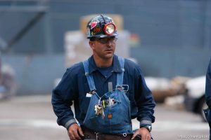 Huntington - Robert Murray, president and CEO of Ohio-based Murray Energy Corp, led reporters on a tour of the Crandall Canyon coal mine Wednesday, where six miners remained trapped. Bodee Allred, Mine Safety Manager