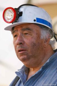 Huntington - Robert Murray, president and CEO of Ohio-based Murray Energy Corp, speaks to reporters at the command post in full miners gear Wednesday evening, as six miners remained trapped in the mine.