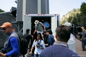 Huntington - Robert Murray, president and CEO of Ohio-based Murray Energy Corp, led reporters on a tour of the Crandall Canyon coal mine Wednesday, where six miners remained trapped.