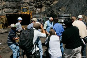Huntington - Robert Murray, president and CEO of Ohio-based Murray Energy Corp, led reporters on a tour of the Crandall Canyon coal mine Wednesday, where six miners remained trapped.