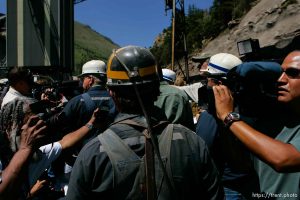 Huntington - Robert Murray, president and CEO of Ohio-based Murray Energy Corp, led reporters on a tour of the Crandall Canyon coal mine Wednesday, where six miners remained trapped. miner paul gilbert