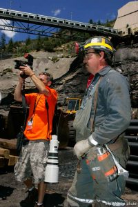 Huntington - Robert Murray, president and CEO of Ohio-based Murray Energy Corp, led reporters on a tour of the Crandall Canyon coal mine Wednesday, where six miners remained trapped. LA Times photog Spencer and Paul Gilbert