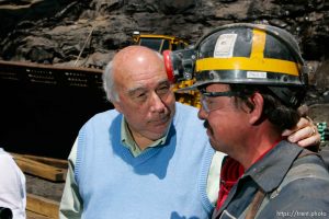 Huntington - Robert Murray, president and CEO of Ohio-based Murray Energy Corp, led reporters on a tour of the Crandall Canyon coal mine Wednesday, where six miners remained trapped. miner paul gilbert