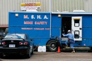 Huntington - Robert Murray, president and CEO of Ohio-based Murray Energy Corp, led reporters on a tour of the Crandall Canyon coal mine Wednesday, where six miners remained trapped.