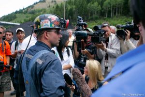 Huntington - Robert Murray, president and CEO of Ohio-based Murray Energy Corp, led reporters on a tour of the Crandall Canyon coal mine Wednesday, where six miners remained trapped. Bodee Allred, Mine Safety Manager