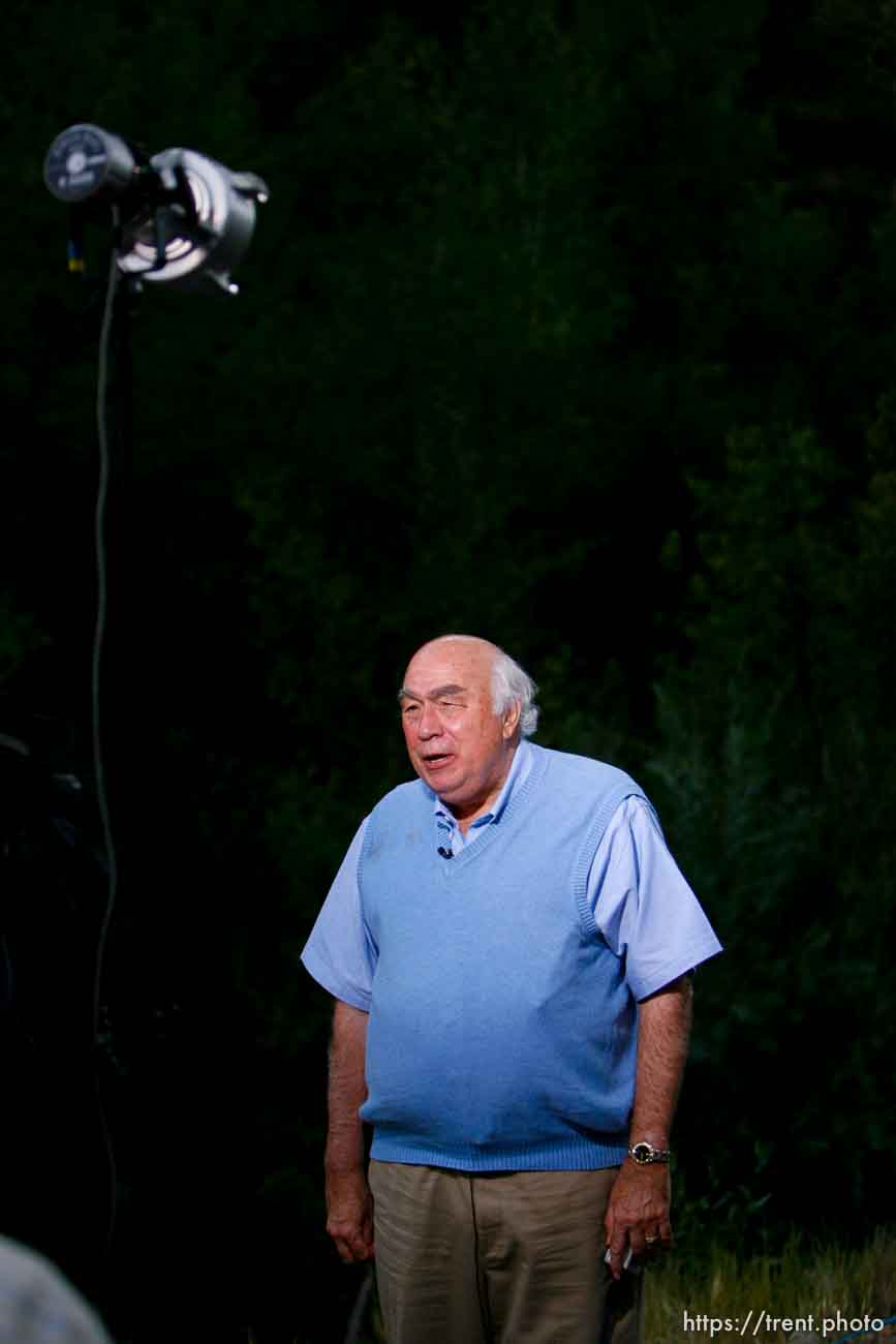 Huntington - Murray Energy Corporation President and CEO Robert Murray does an interview with CNN Thursday evening at the command post for the Crandall Canyon Mine disaster, where six miners remained trapped.